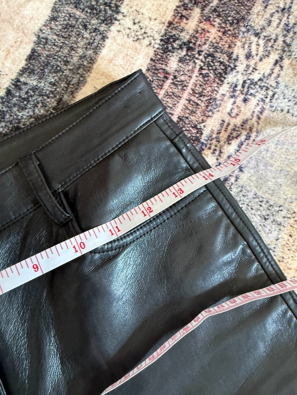 Wilfred Melina Vegan Leather Pants Black High Rise Straight Leg Size 0 - Picture 6 of 8